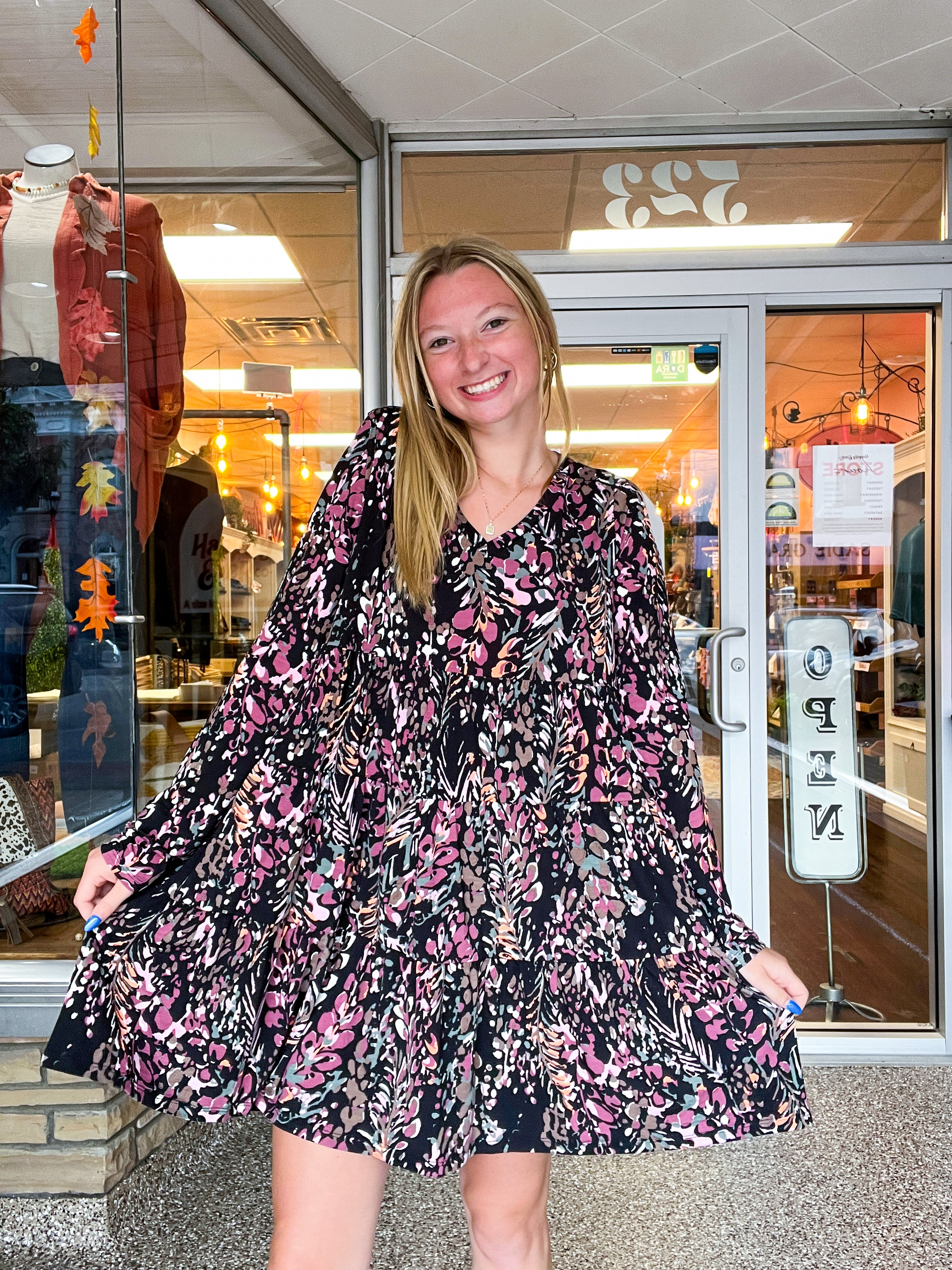 Harvest Petals Tiered Dress