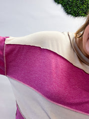 Sweet & Simple Stripes Pullover in Magenta