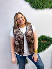 Crushing It Leopard Velvet Vest
