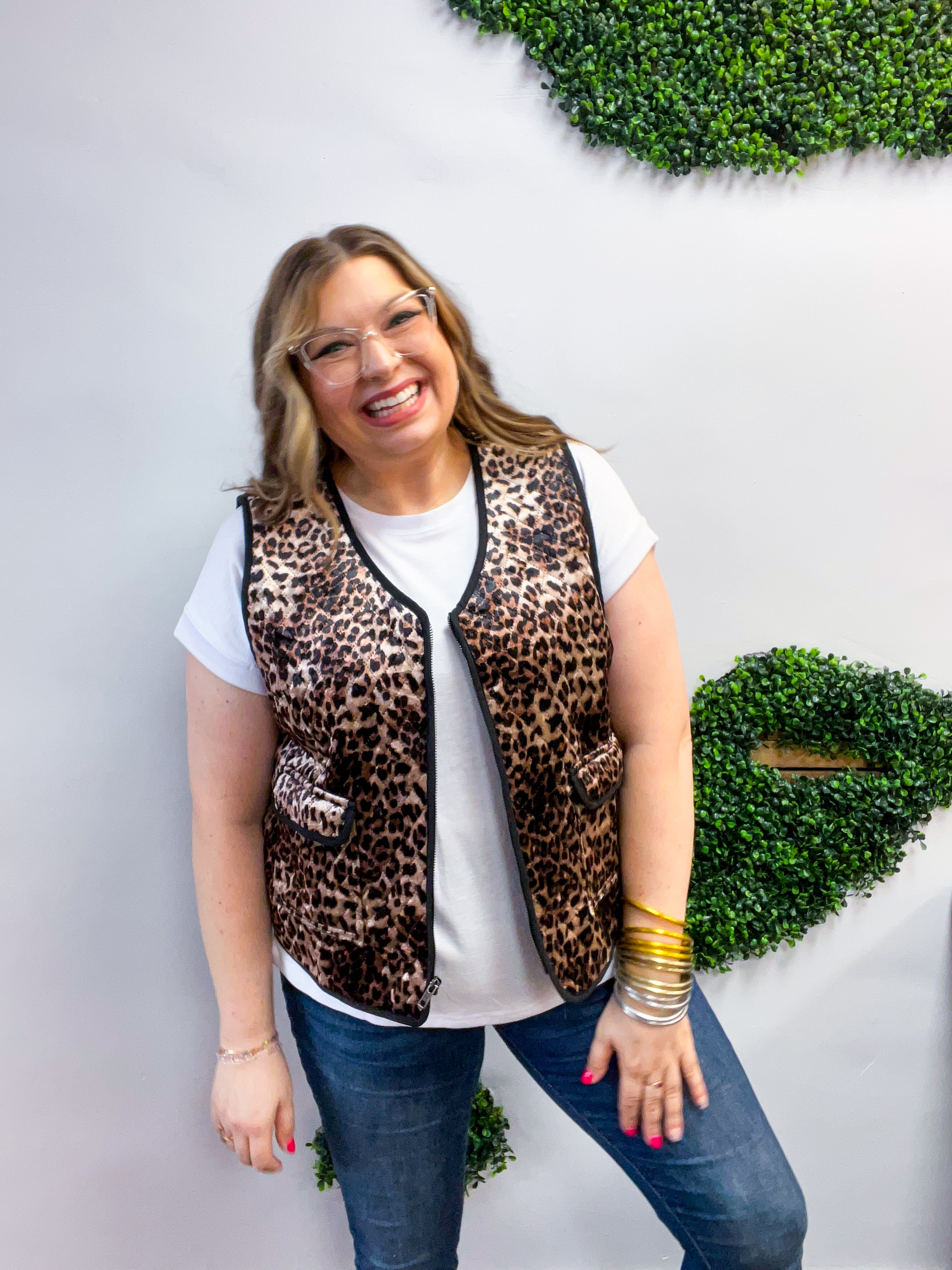 Crushing It Leopard Velvet Vest