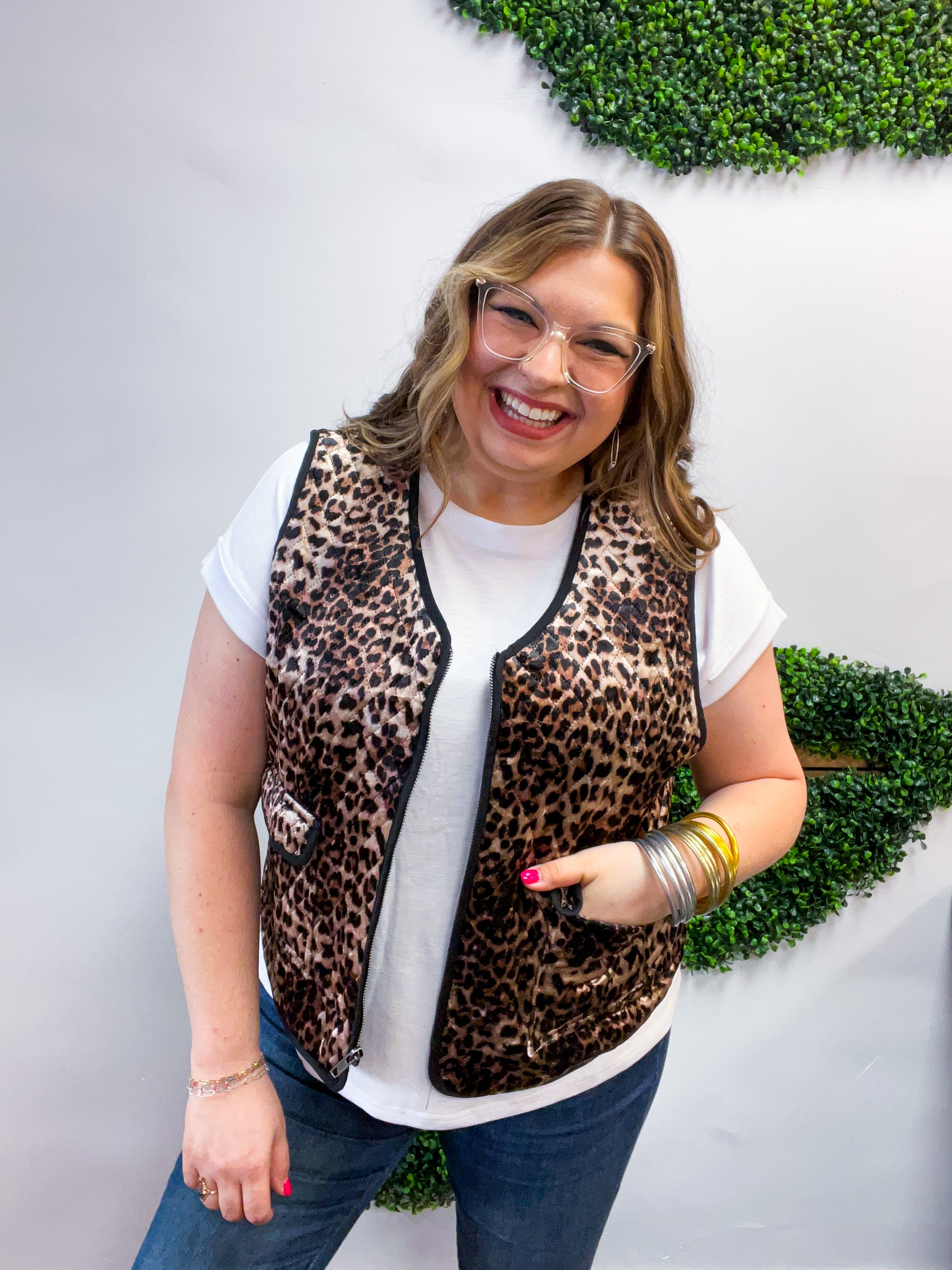 Crushing It Leopard Velvet Vest