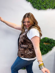 Crushing It Leopard Velvet Vest