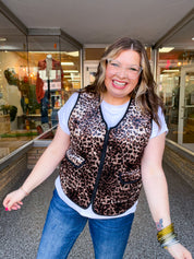 Crushing It Leopard Velvet Vest