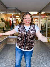 Crushing It Leopard Velvet Vest