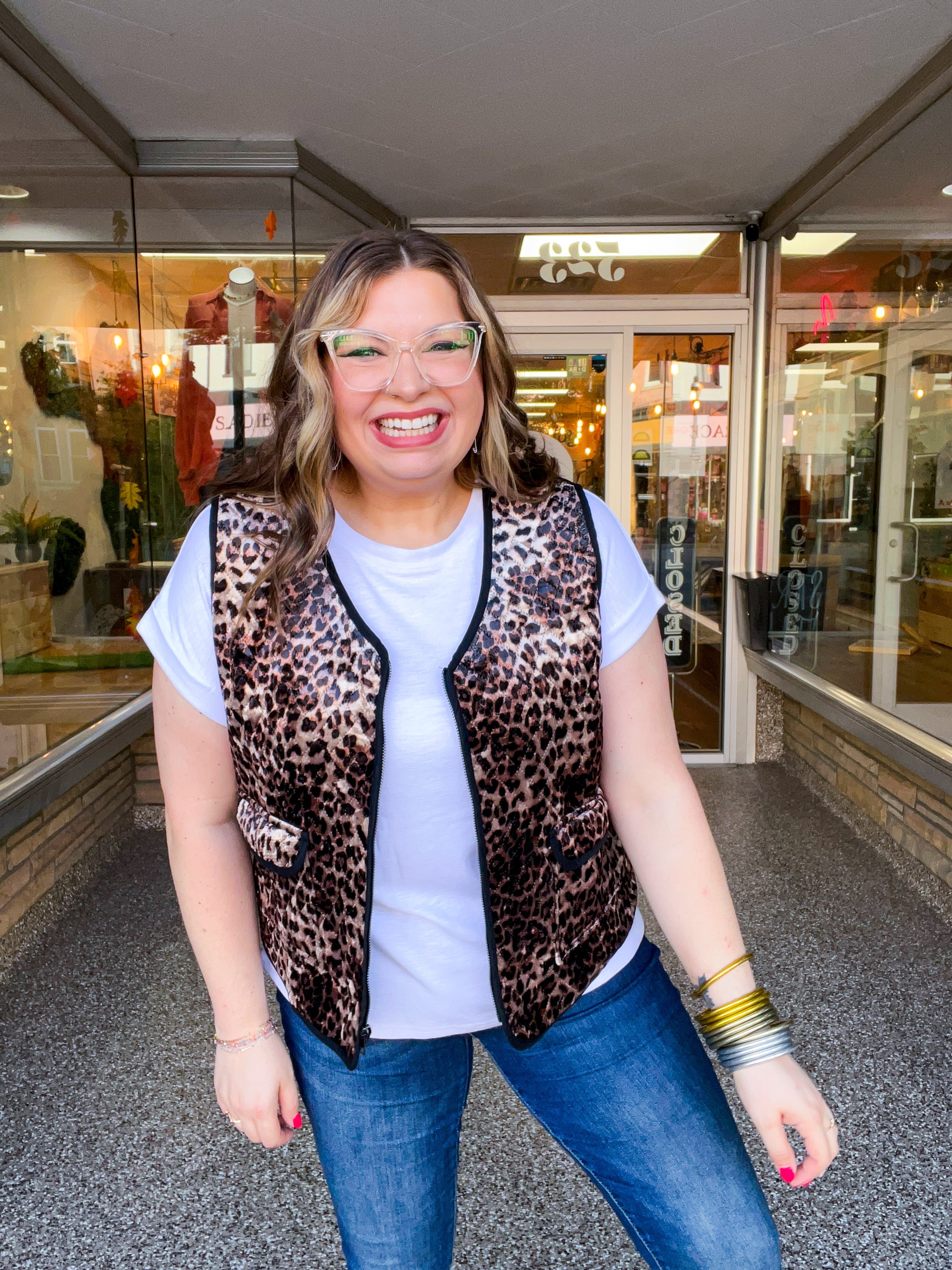 Crushing It Leopard Velvet Vest