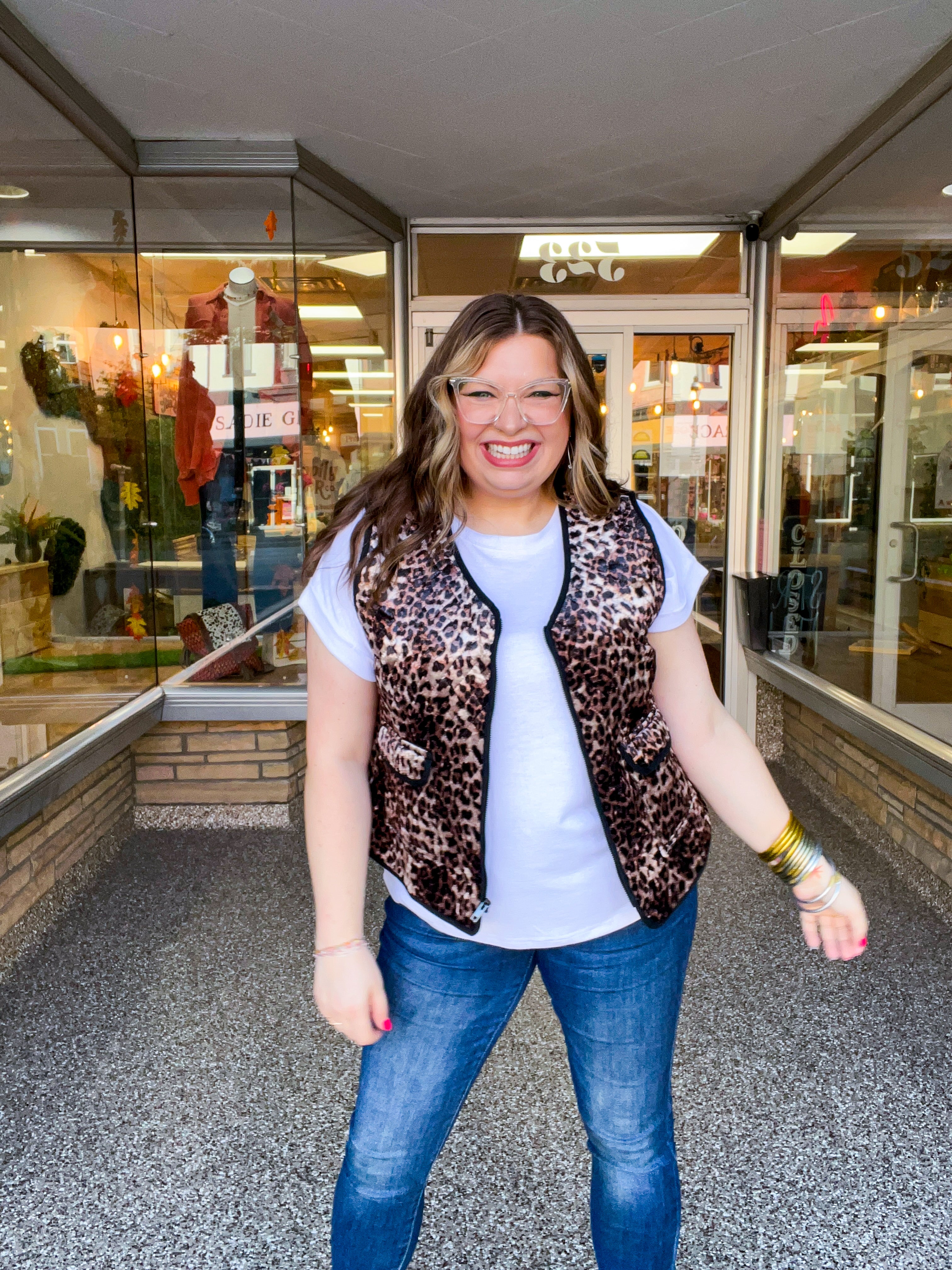 Crushing It Leopard Velvet Vest