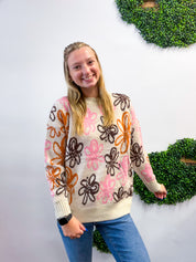 Retro Petals Sweater