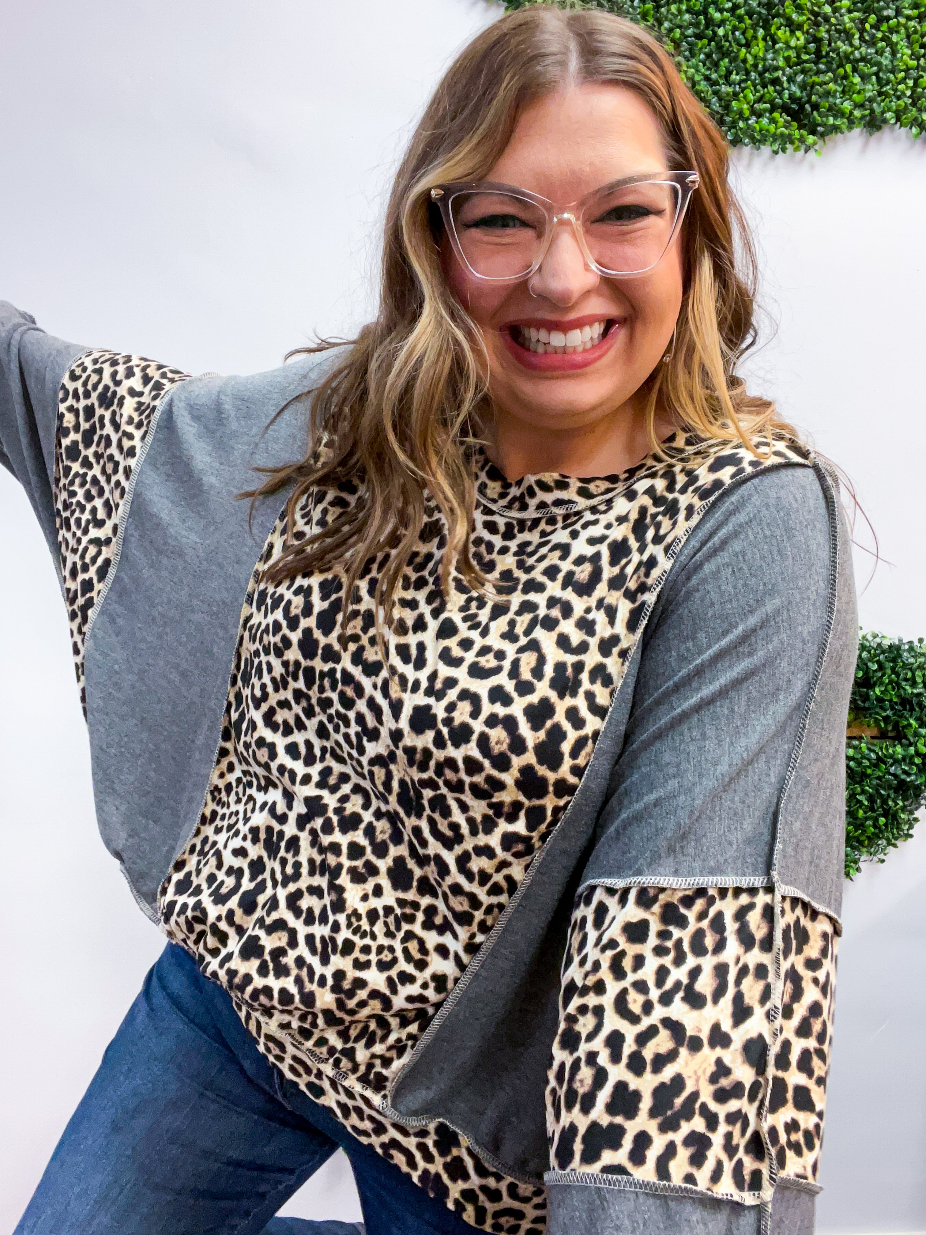Fallin’ for Spots Pullover in Charcoal