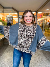 Fallin’ for Spots Pullover in Charcoal