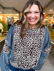 Fallin’ for Spots Pullover in Charcoal