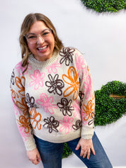 Retro Petals Sweater