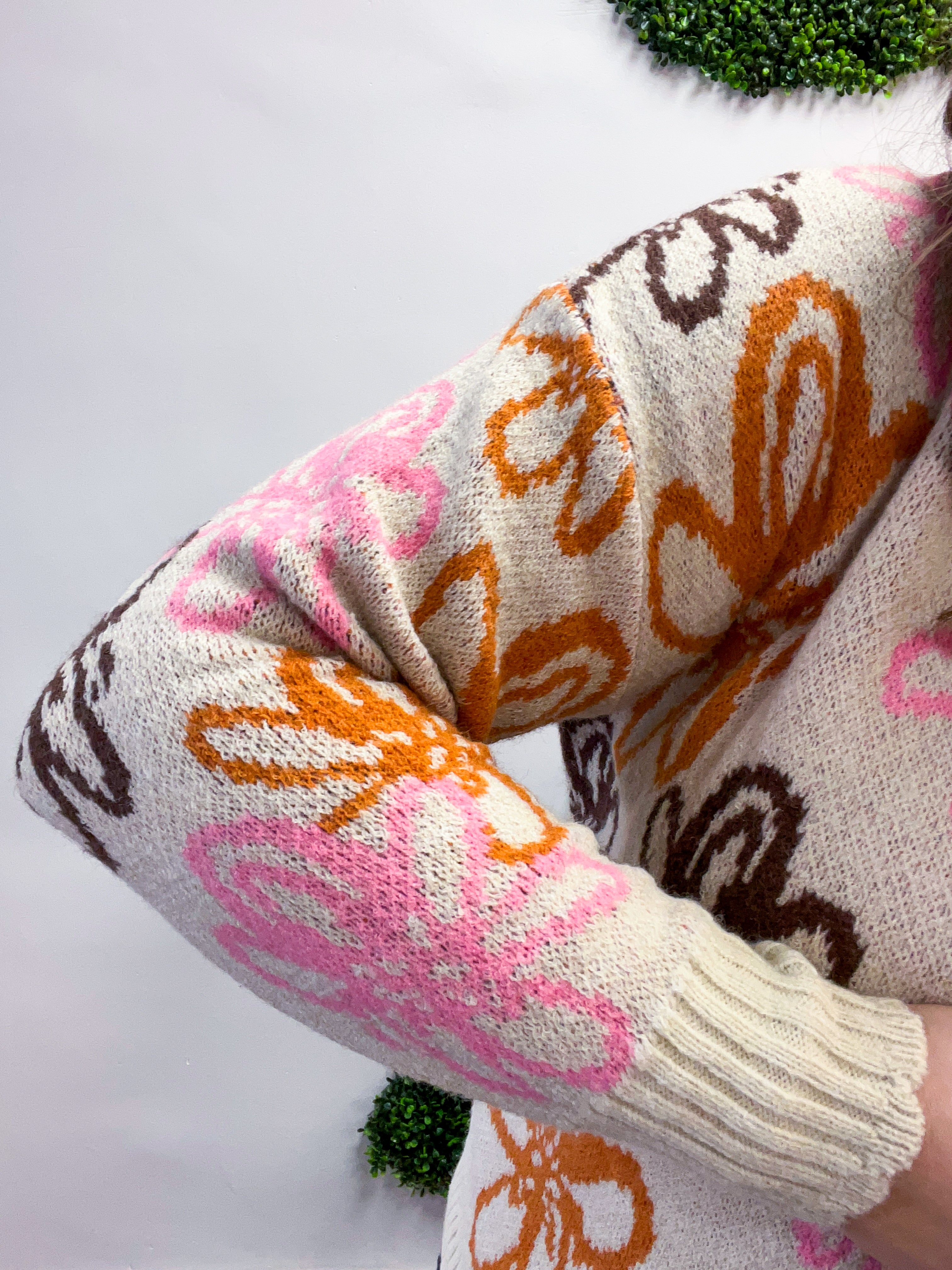 Retro Petals Sweater