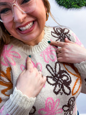 Retro Petals Sweater