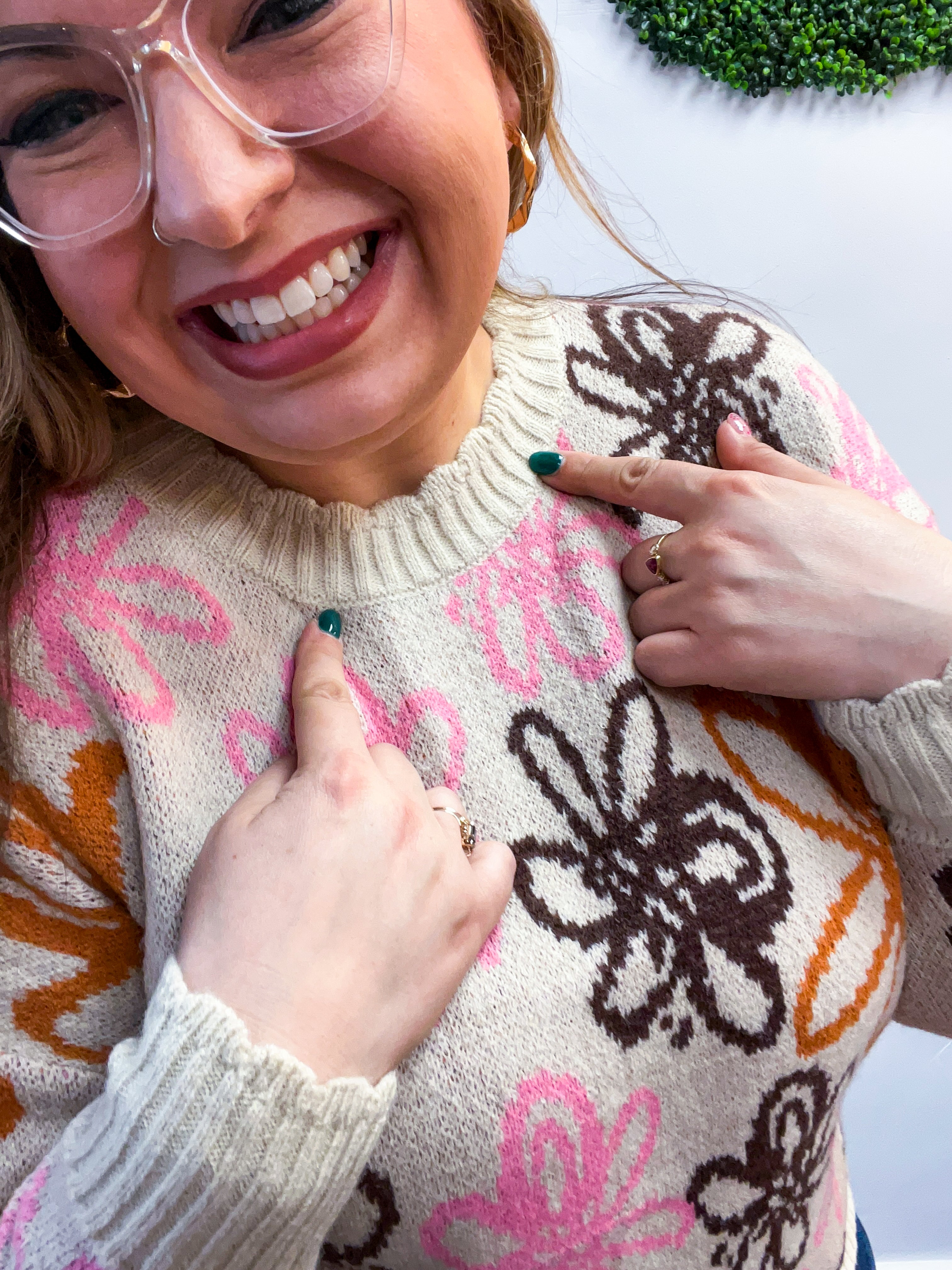 Retro Petals Sweater