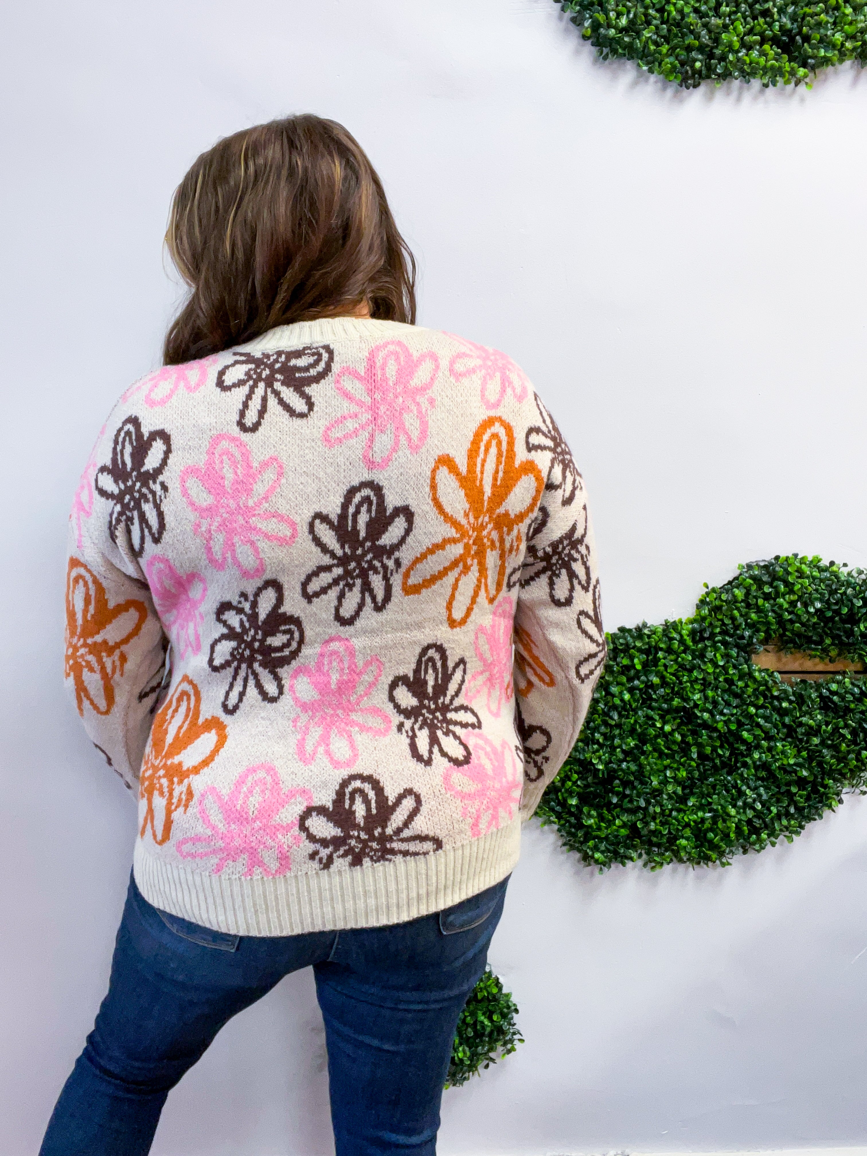 Retro Petals Sweater