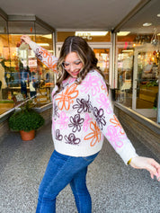 Retro Petals Sweater