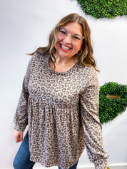 Cuddle Me Leopard Babydoll Top