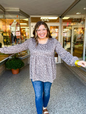 Cuddle Me Leopard Babydoll Top