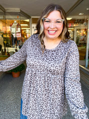 Cuddle Me Leopard Babydoll Top