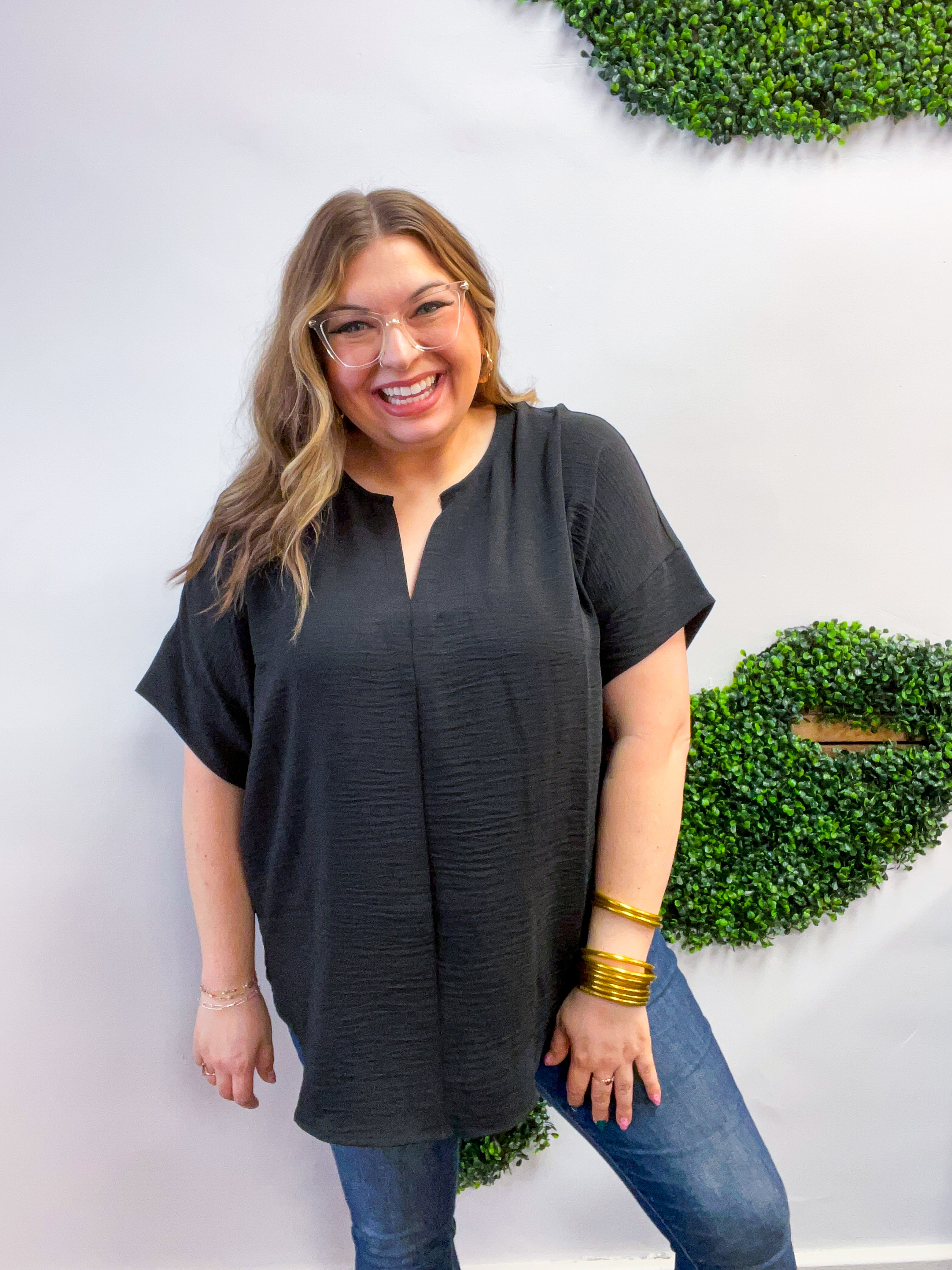 Go With the Flow Top in Black