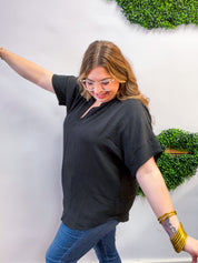 Go With the Flow Top in Black