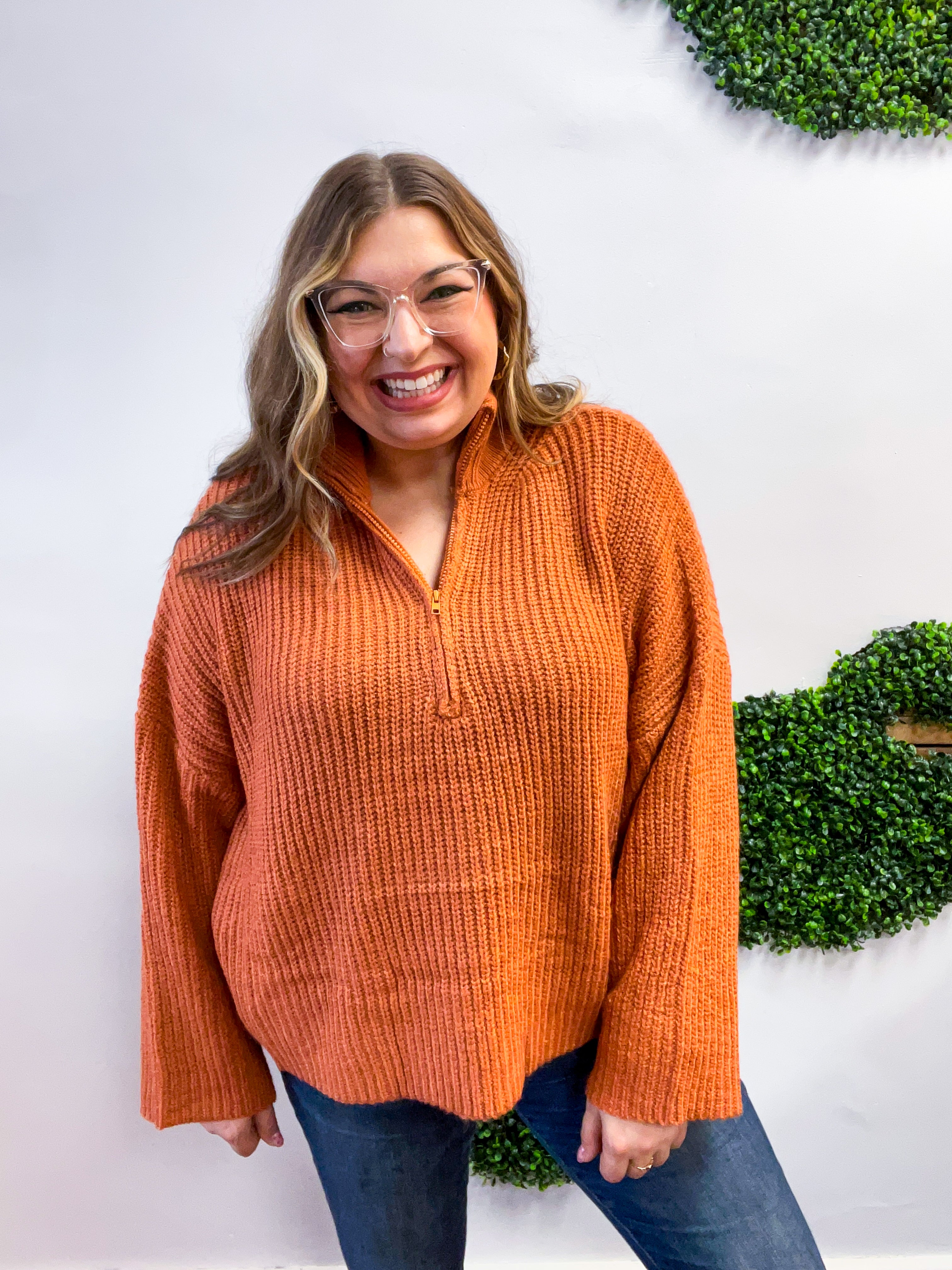 Cinnamon Ridge Quarter Zip Sweater