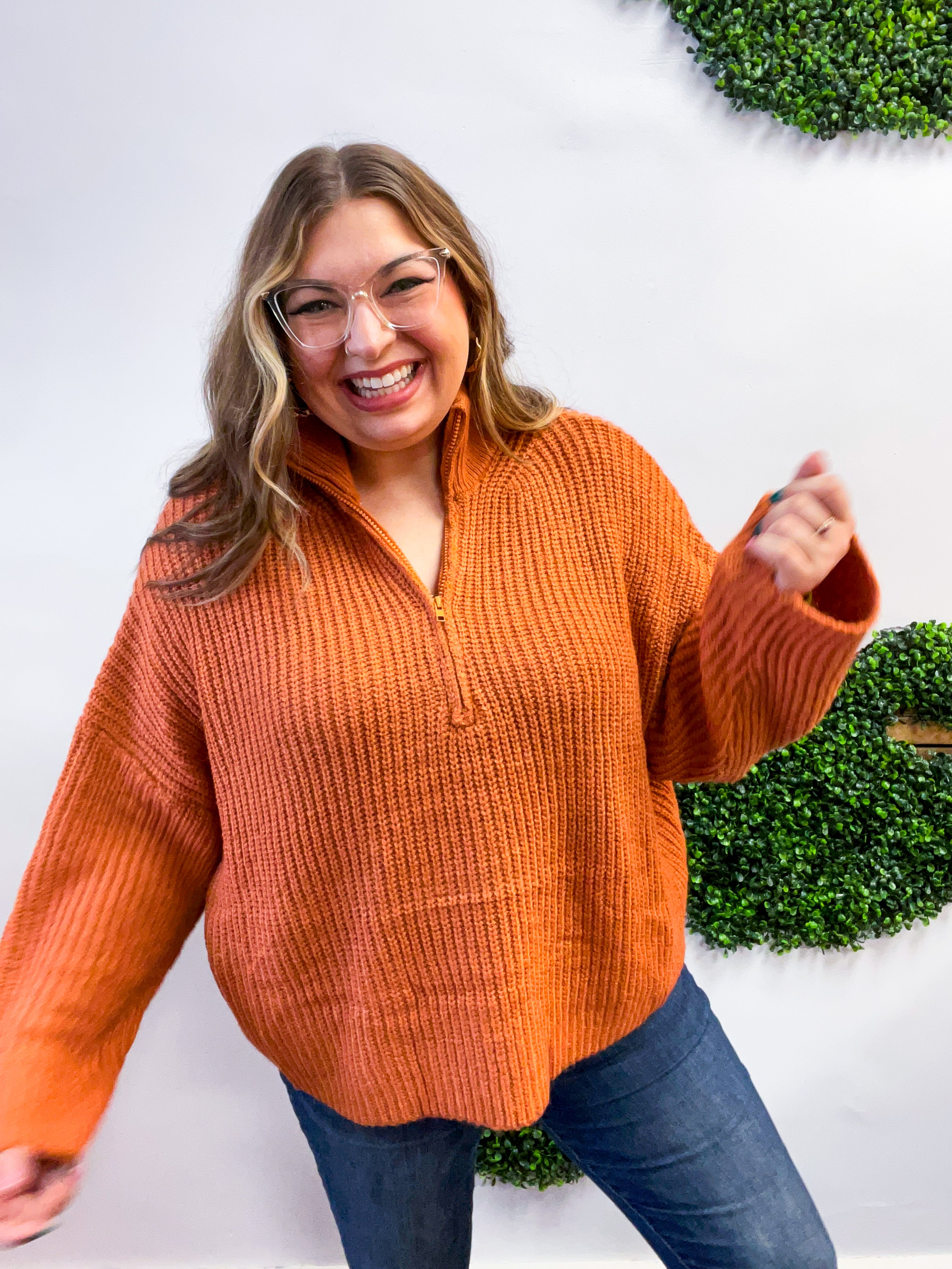 Cinnamon Ridge Quarter Zip Sweater