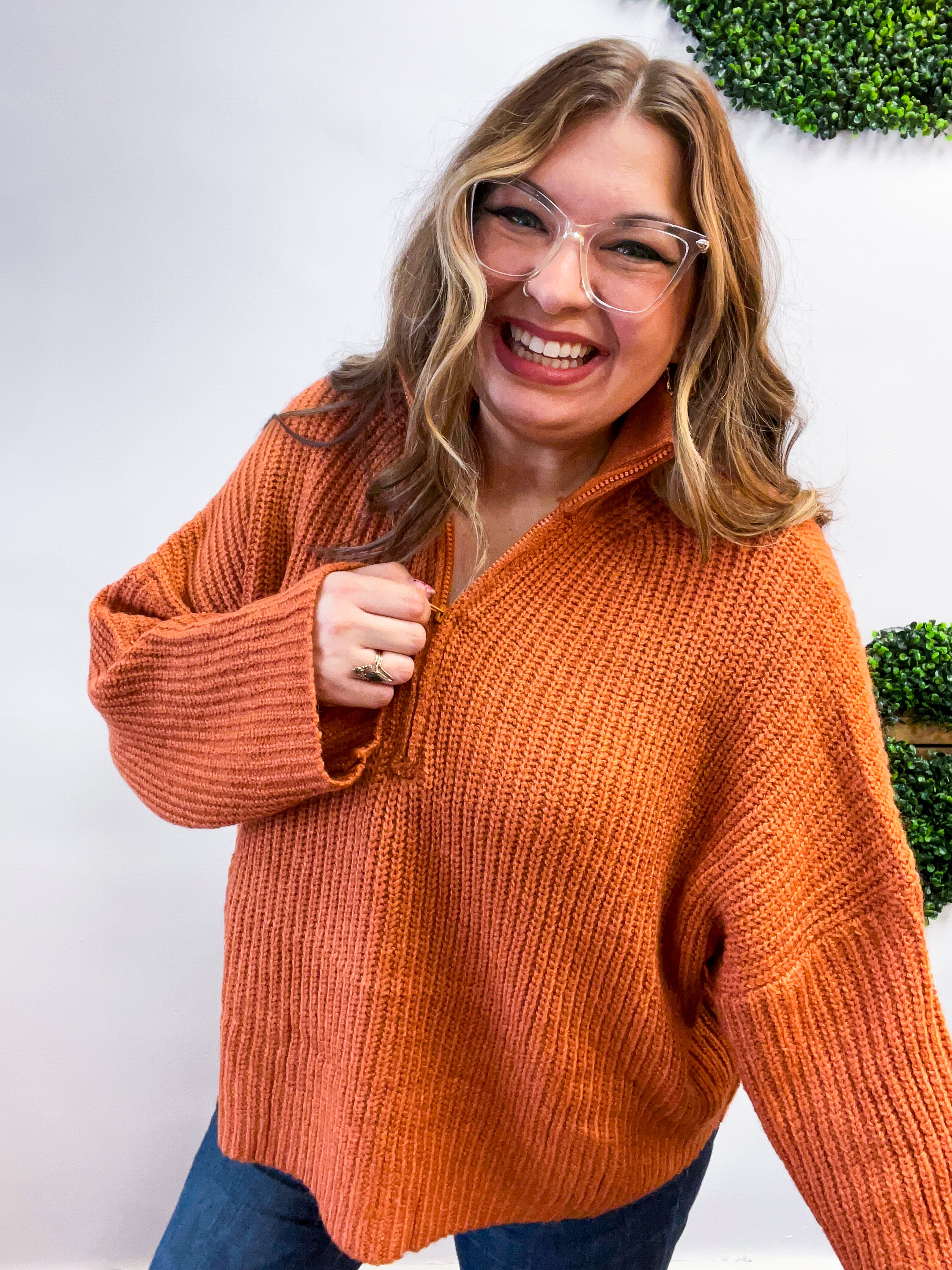 Cinnamon Ridge Quarter Zip Sweater