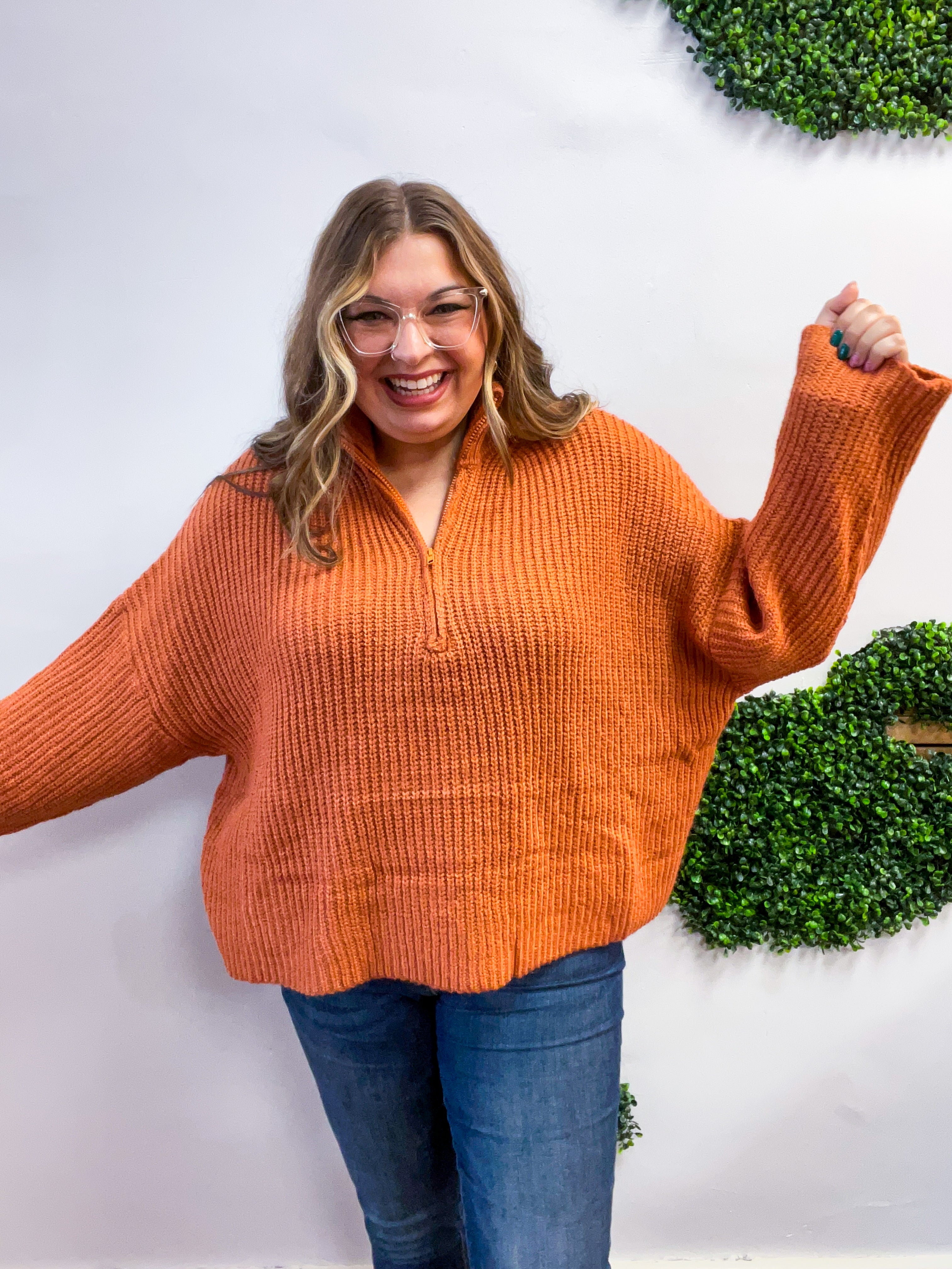 Cinnamon Ridge Quarter Zip Sweater