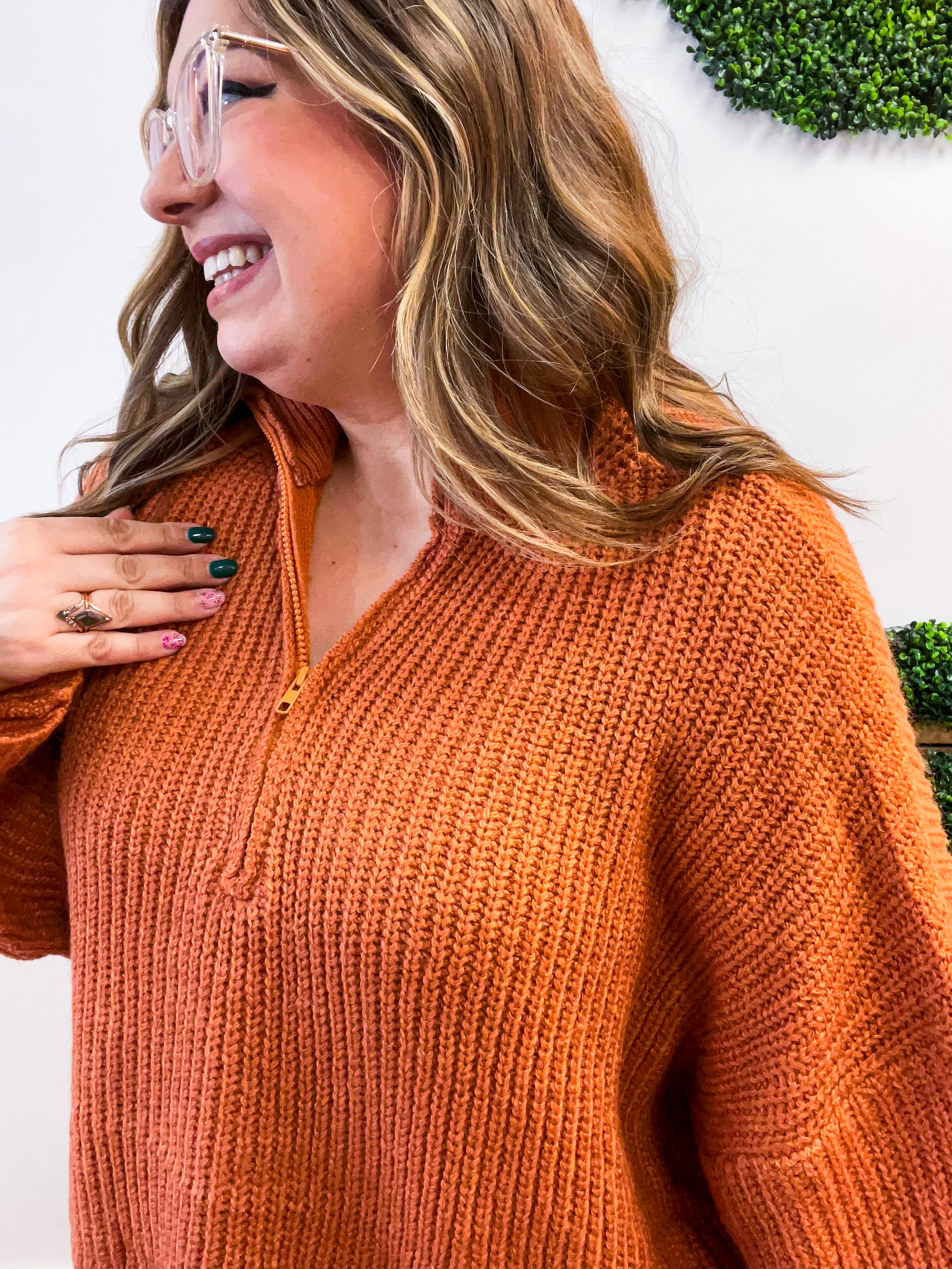 Cinnamon Ridge Quarter Zip Sweater