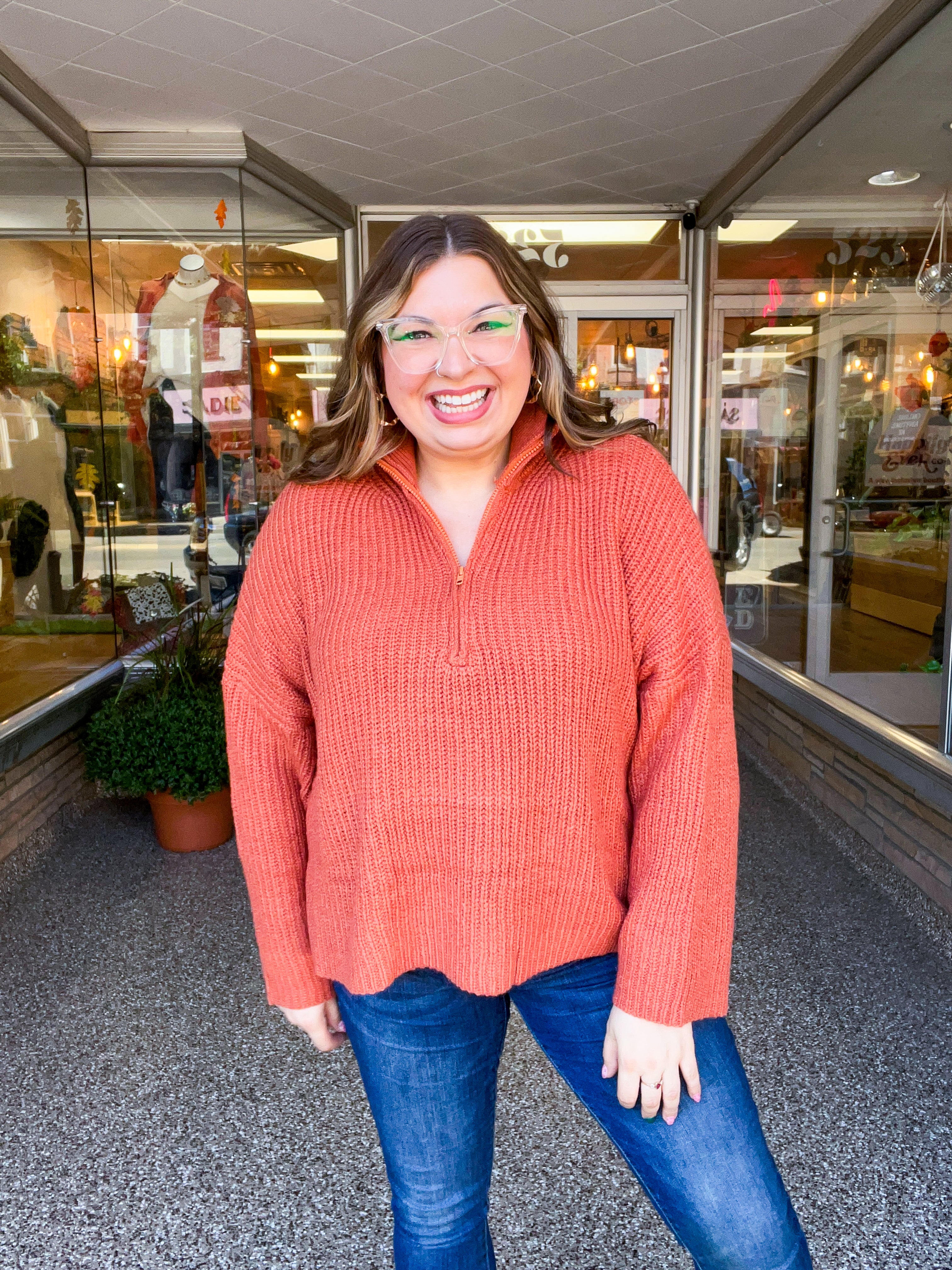 Cinnamon Ridge Quarter Zip Sweater