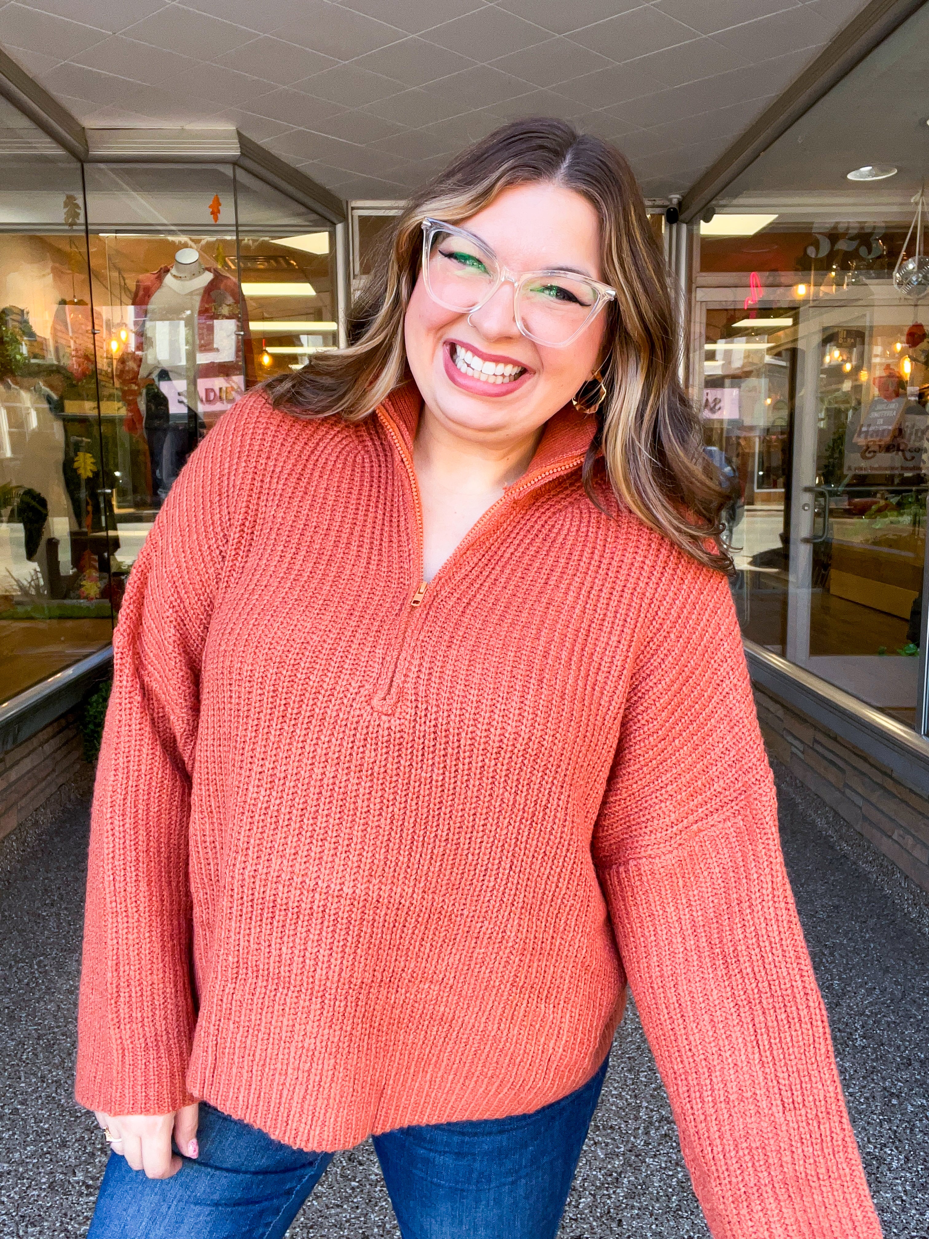 Cinnamon Ridge Quarter Zip Sweater