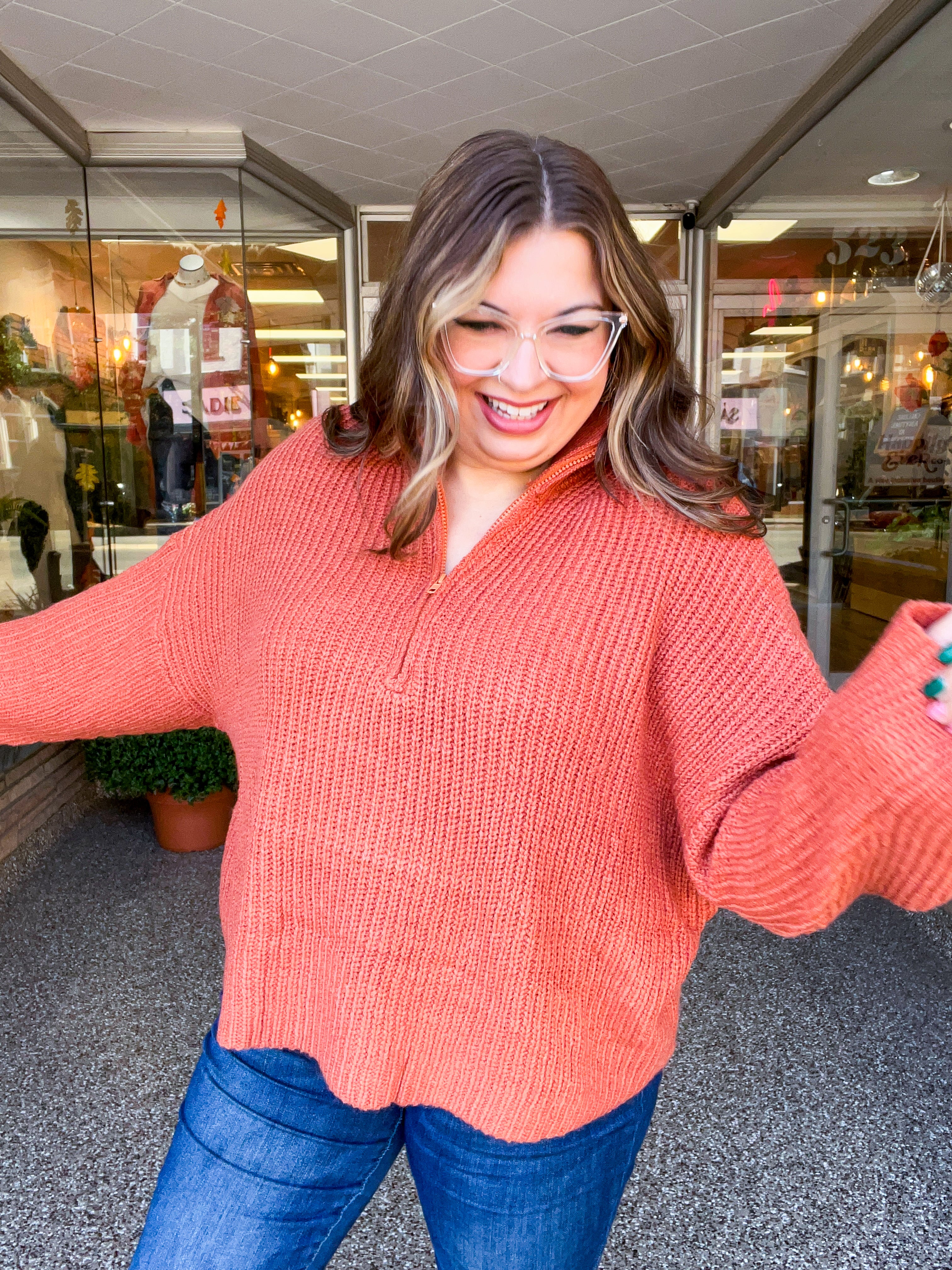 Cinnamon Ridge Quarter Zip Sweater