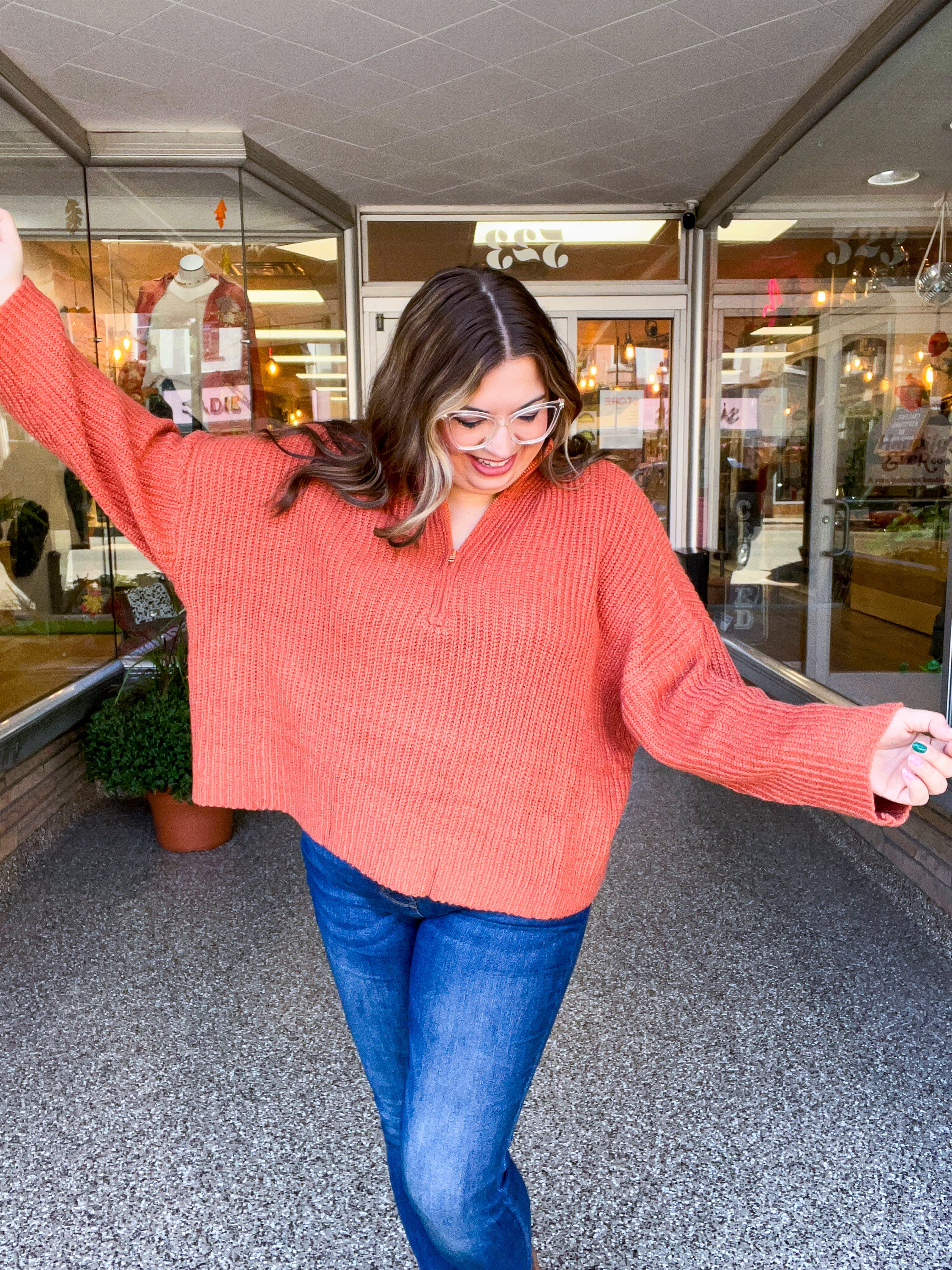 Cinnamon Ridge Quarter Zip Sweater