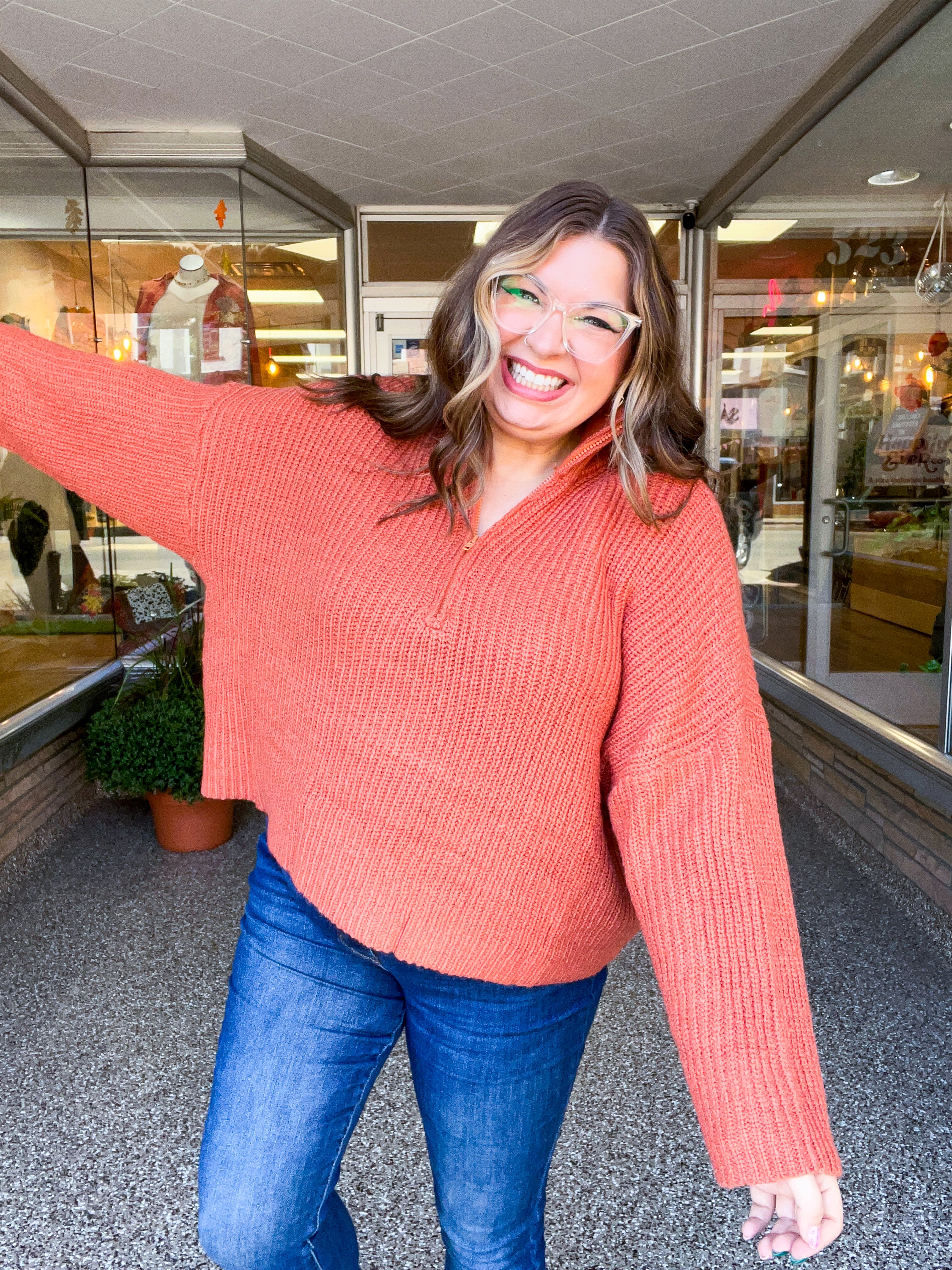 Cinnamon Ridge Quarter Zip Sweater
