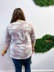 Dusty Haze Notch Neck Top
