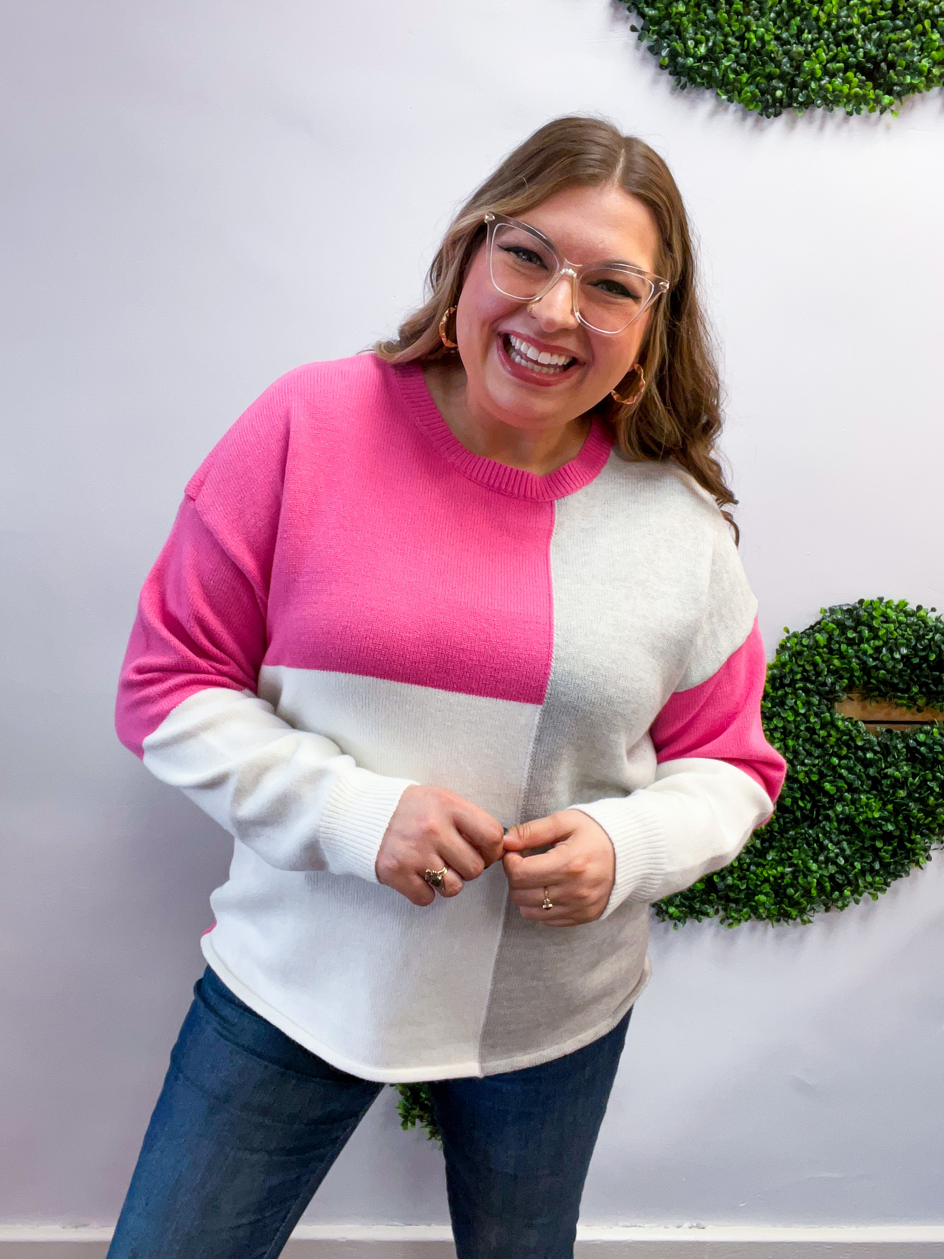 Bubblegum Blocks Sweater