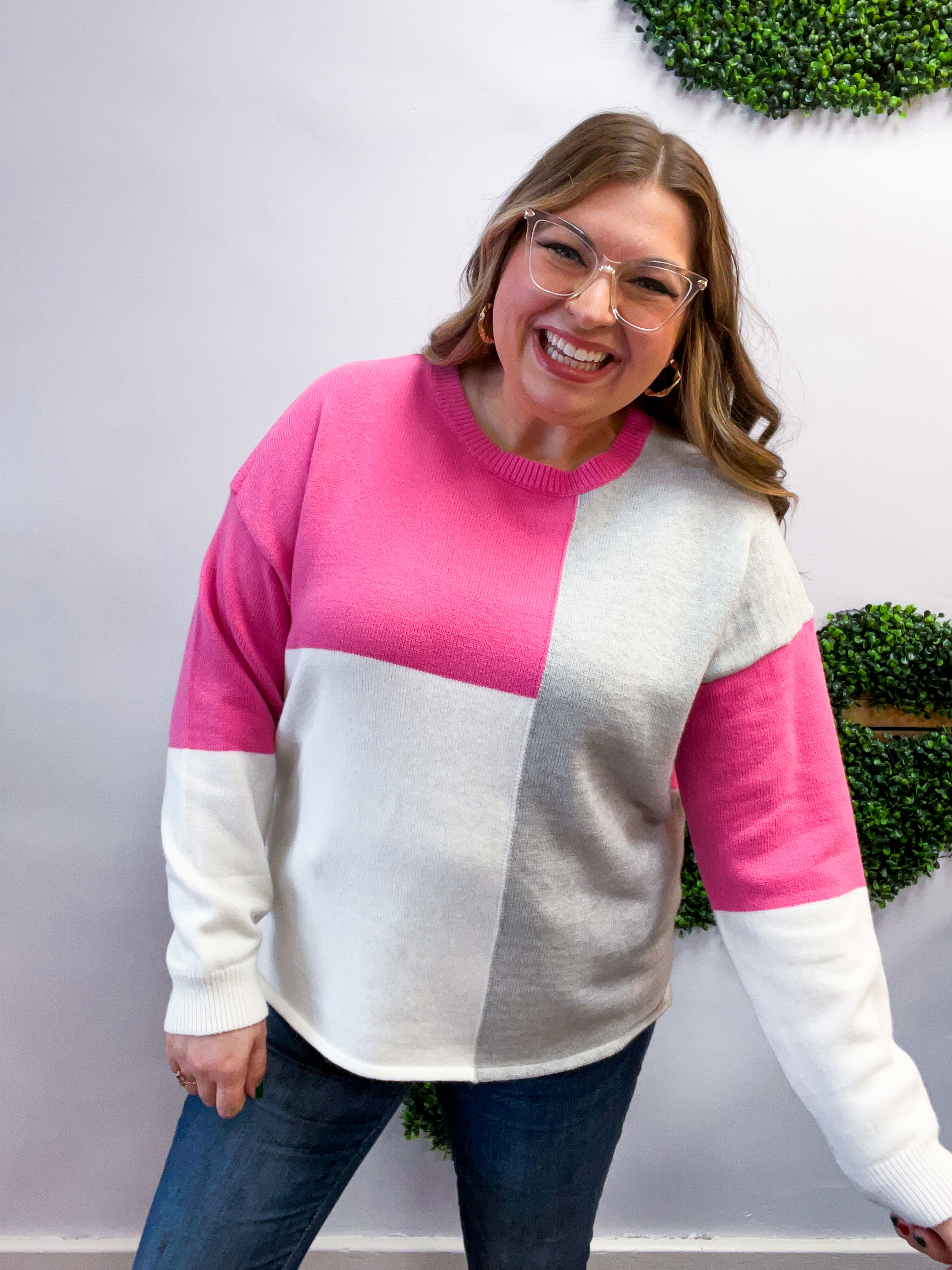 Bubblegum Blocks Sweater