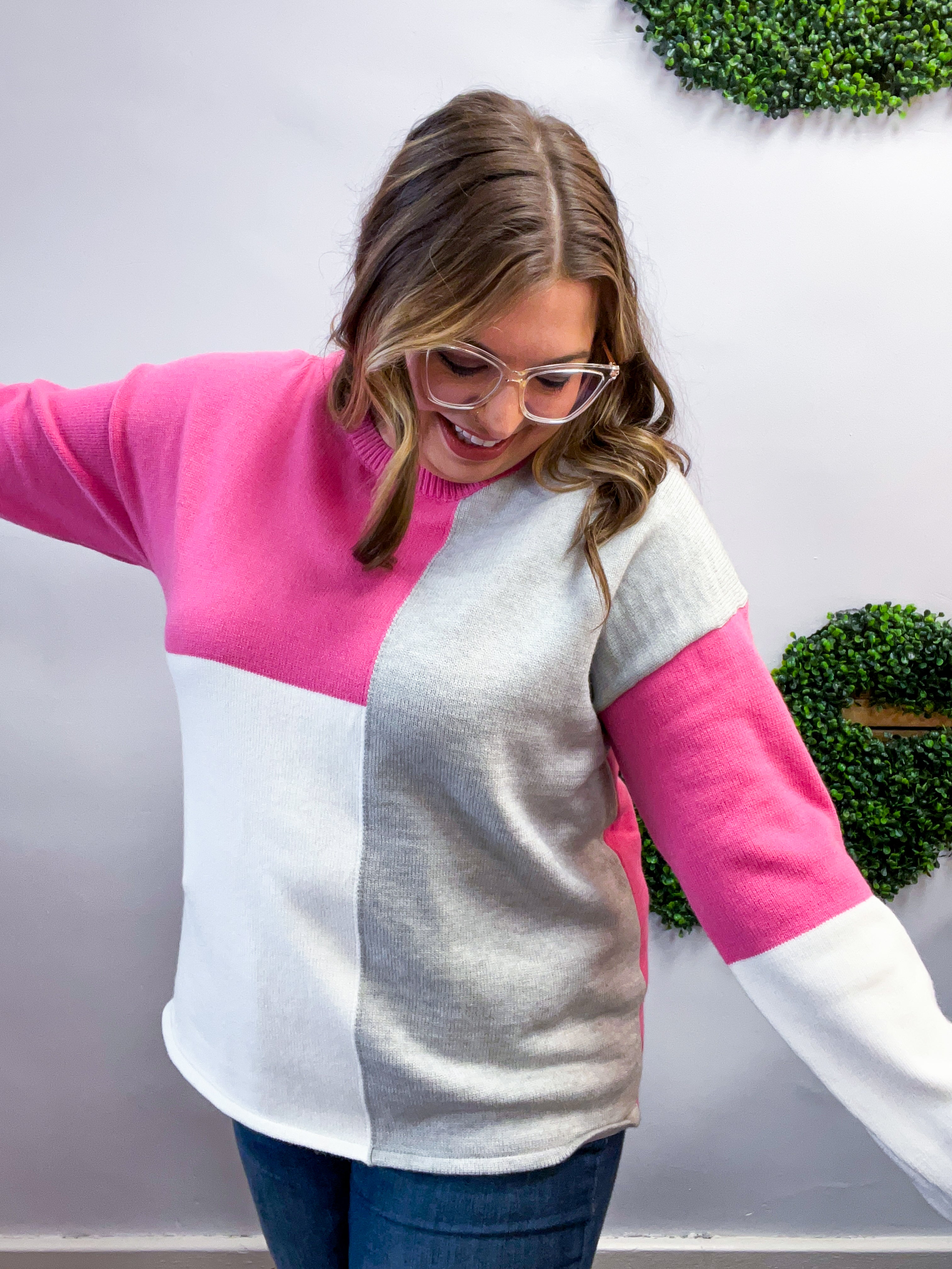 Bubblegum Blocks Sweater