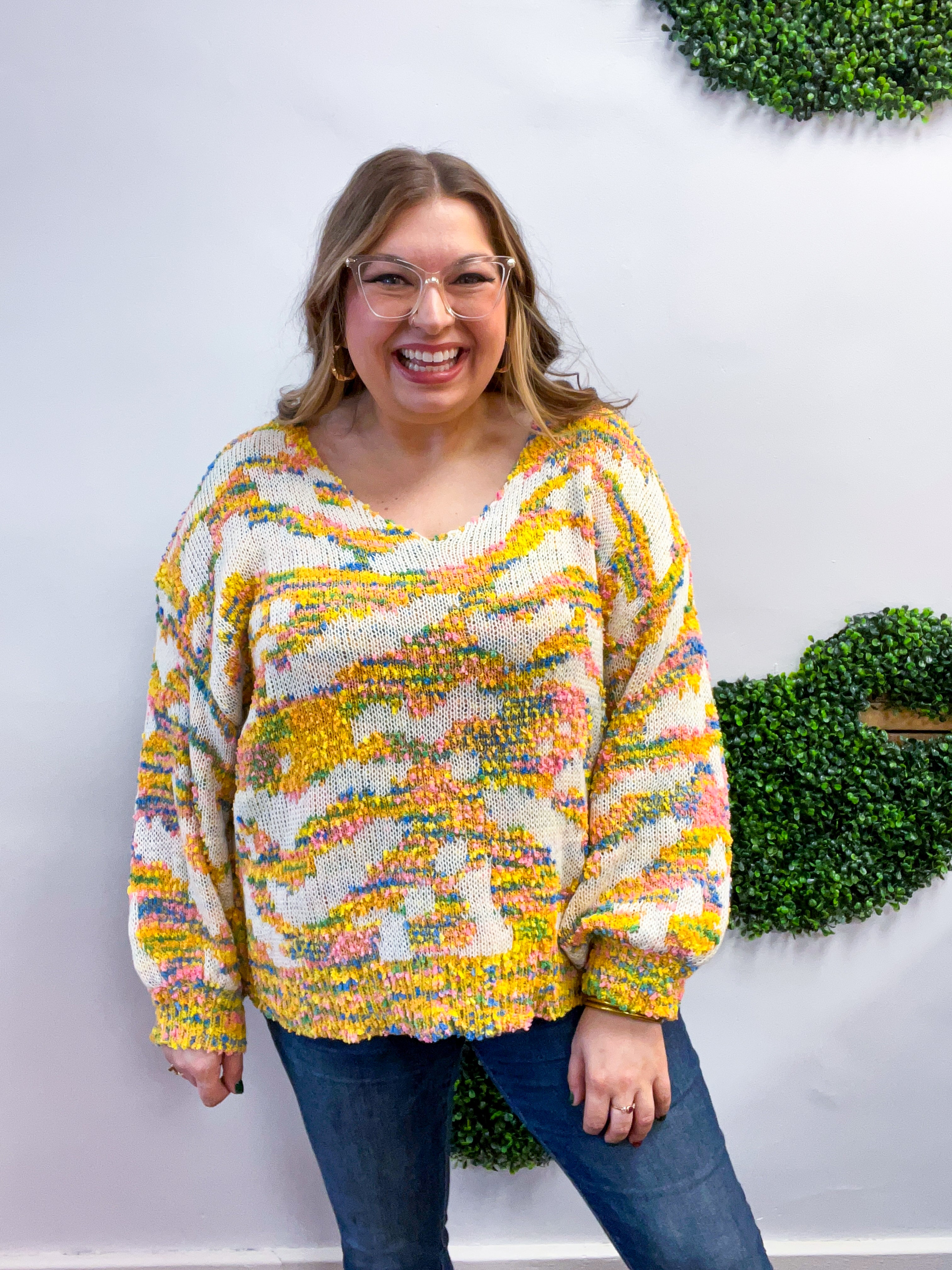 Corn Maze Confetti Sweater