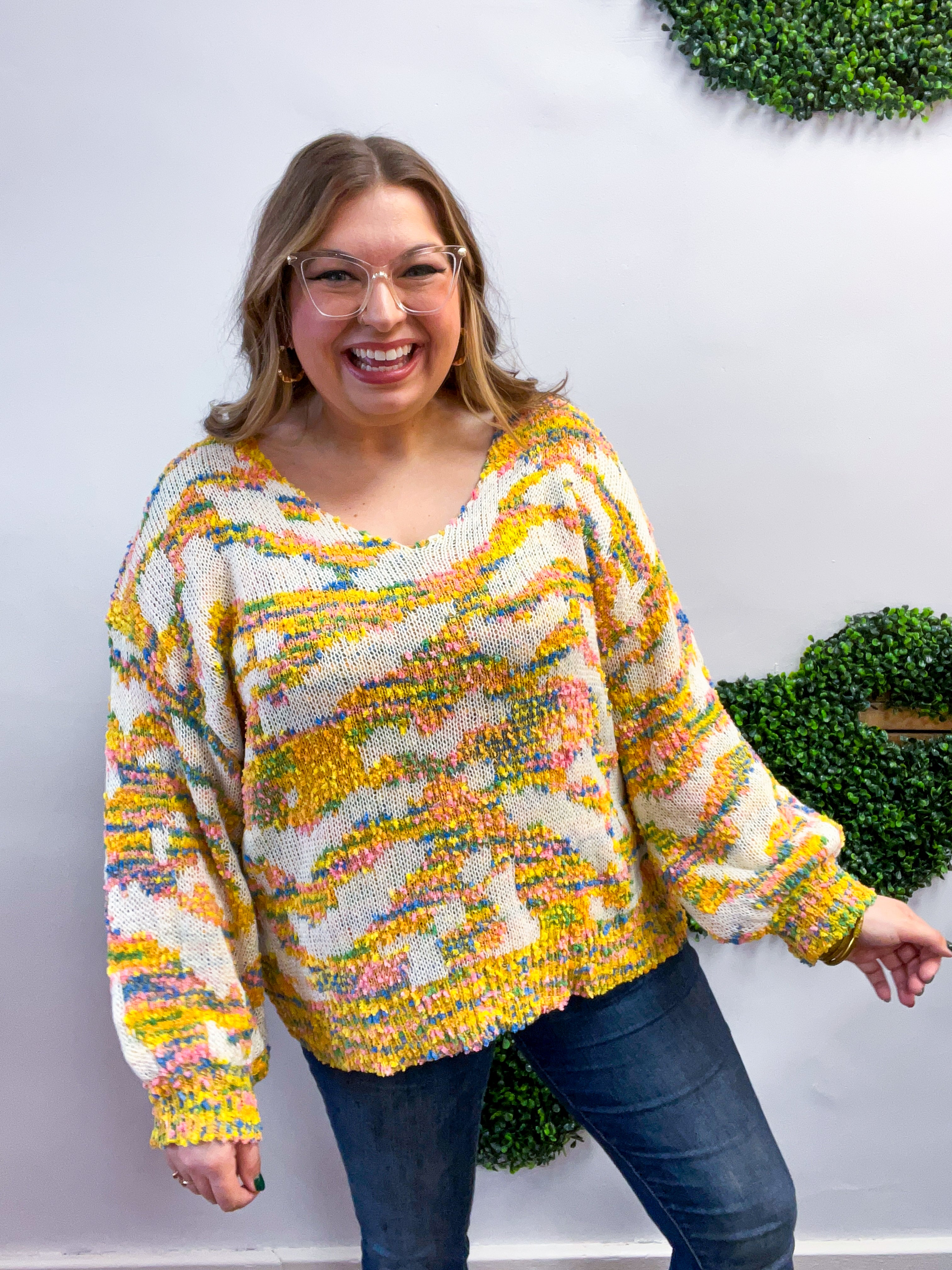 Corn Maze Confetti Sweater