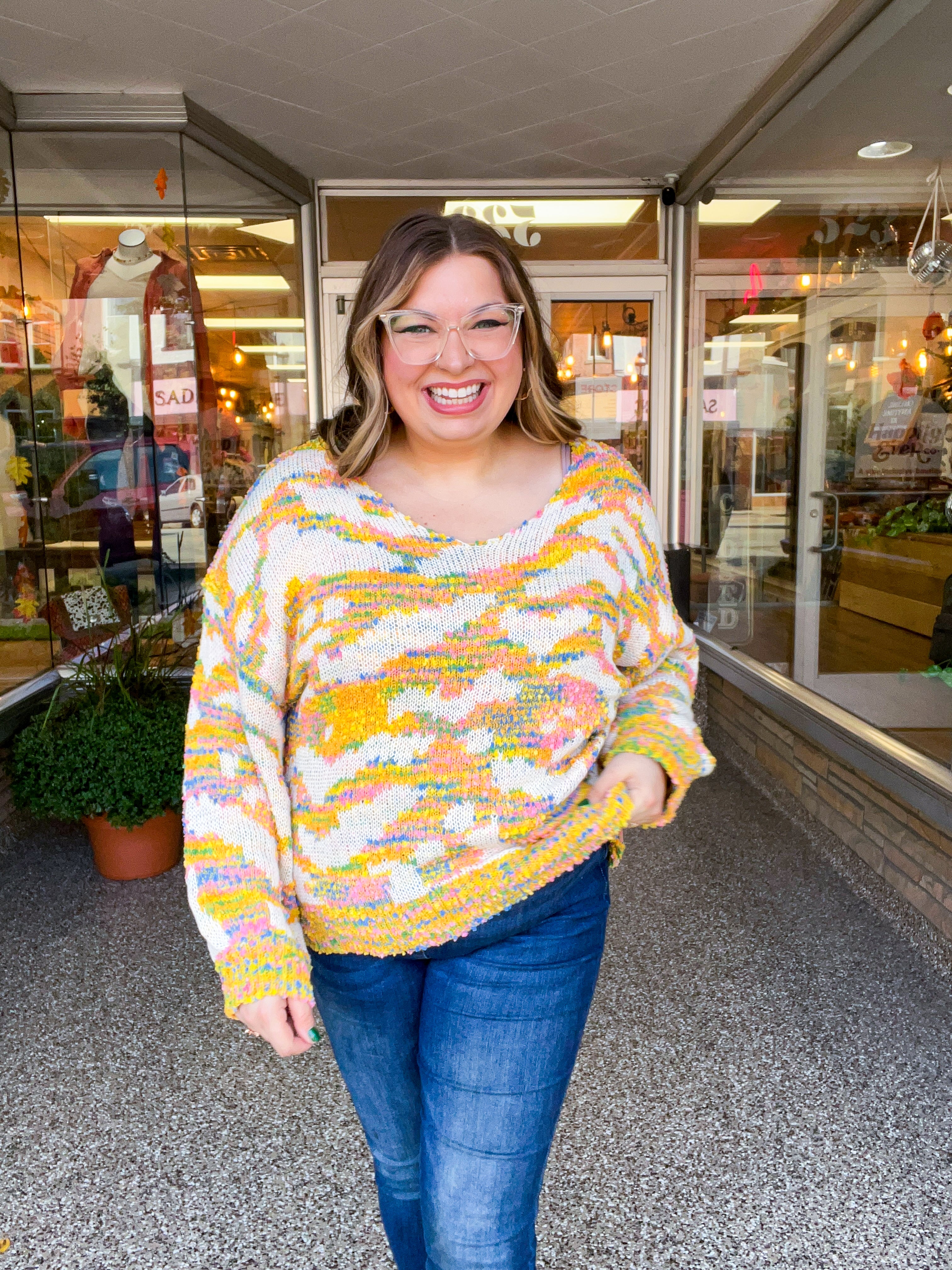 Corn Maze Confetti Sweater