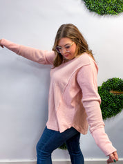 Toasty Textures Waffle Top in Mauve