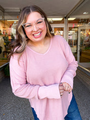 Toasty Textures Waffle Top in Mauve