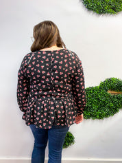 Tiny Blossoms Peplum Top
