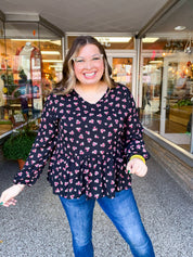 Tiny Blossoms Peplum Top