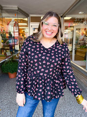 Tiny Blossoms Peplum Top