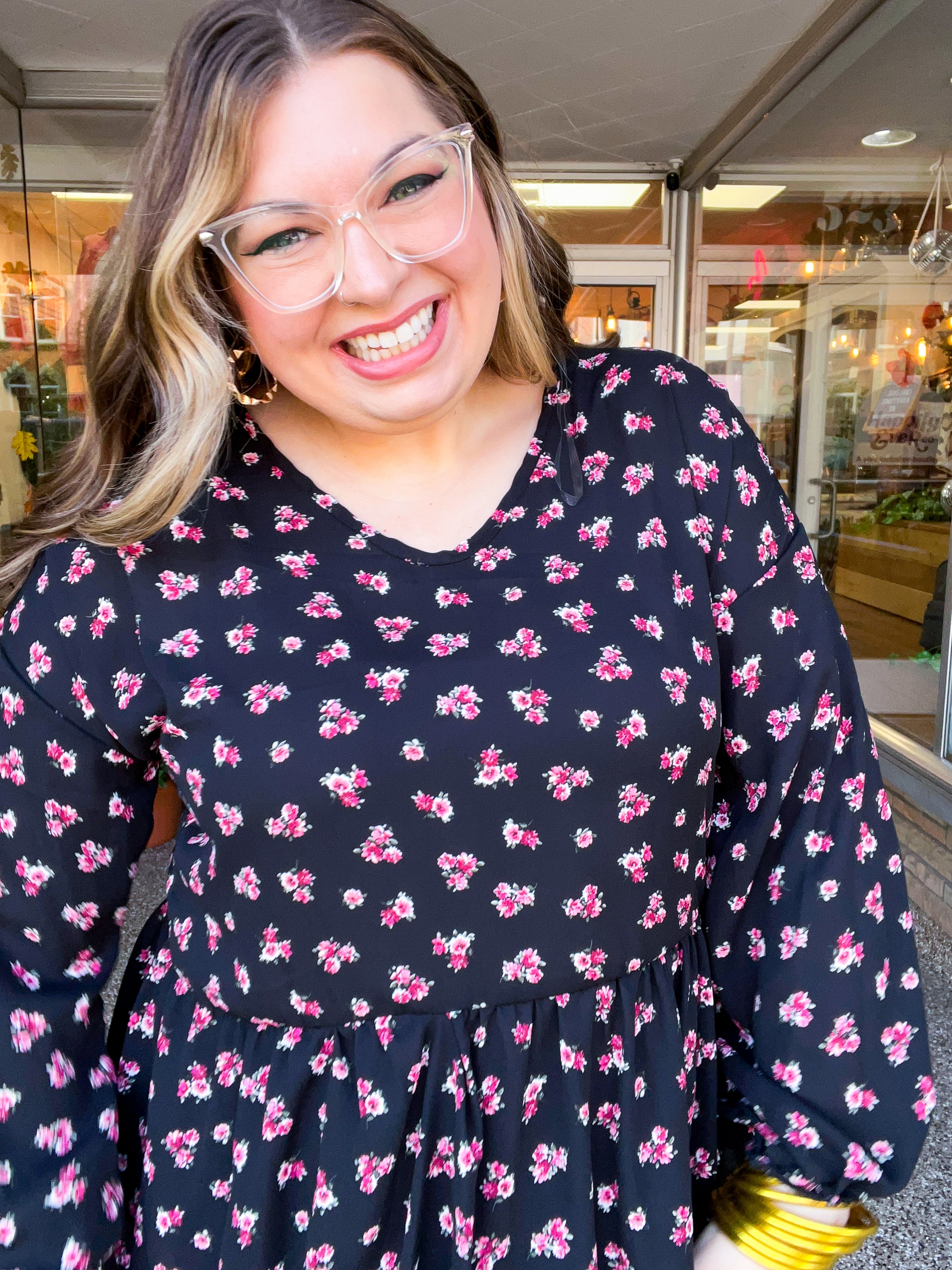 Tiny Blossoms Peplum Top