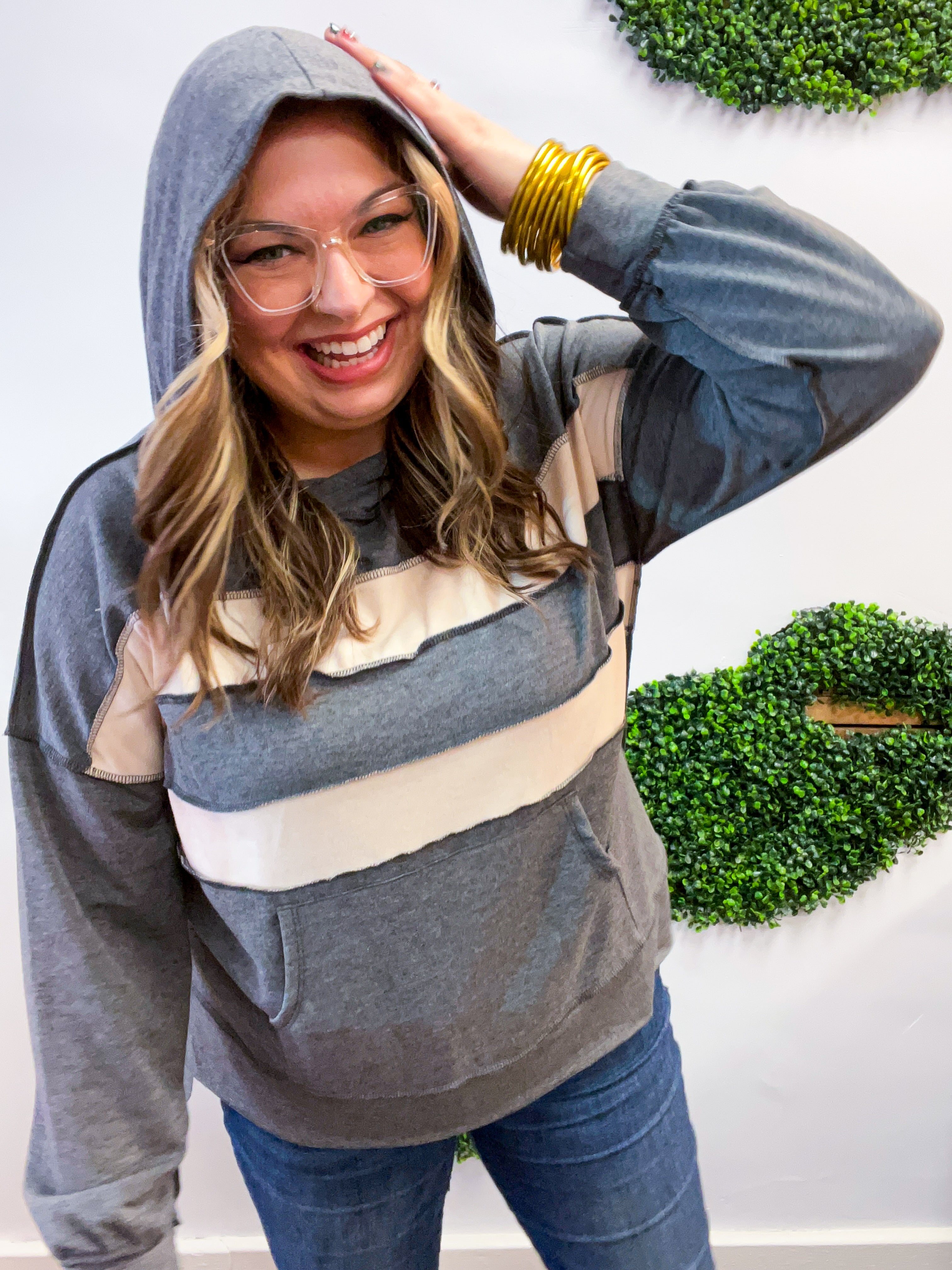 Stripe It Lucky Hoodie