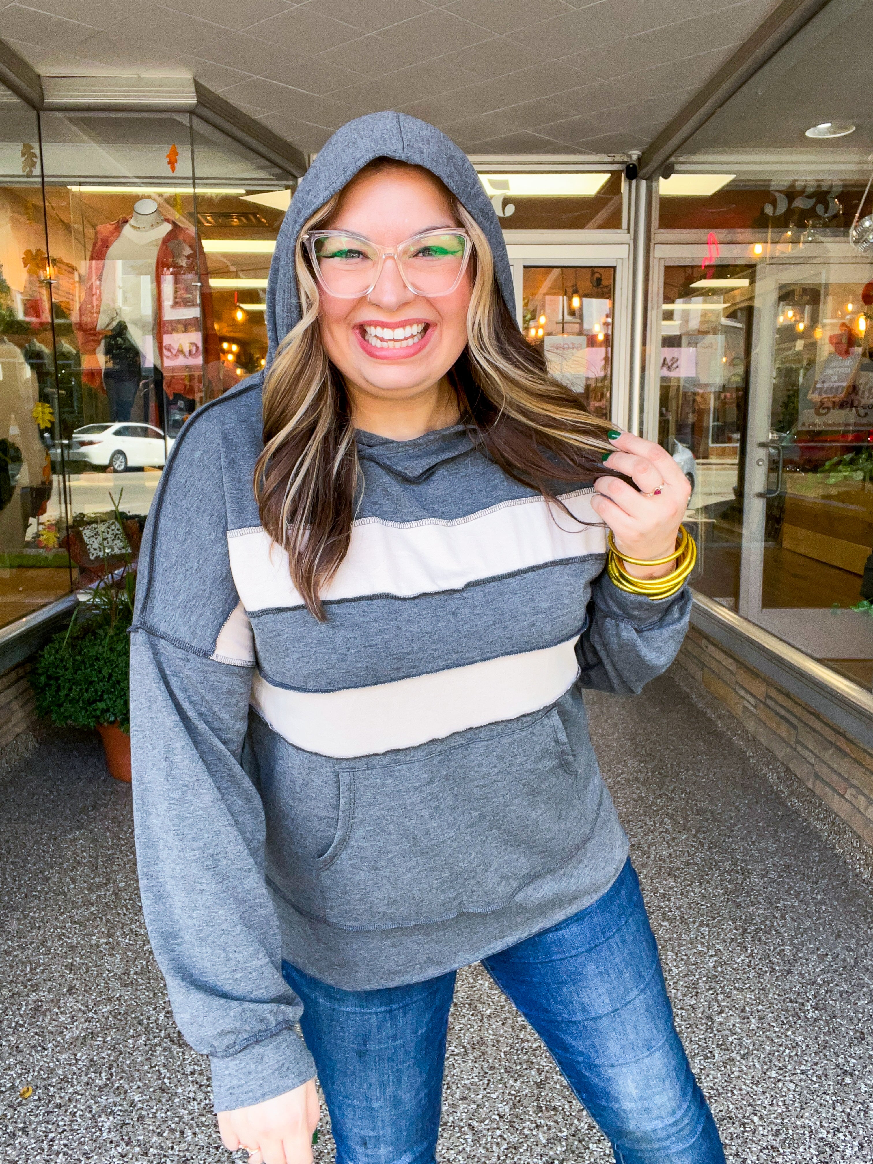 Stripe It Lucky Hoodie